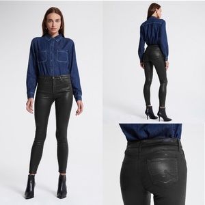 12. AG Leatherette The Farrah Skinny Ankle Jean